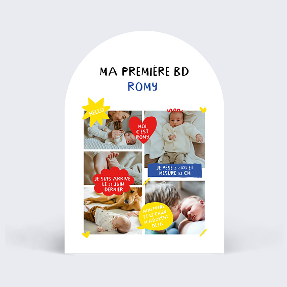 Faire part naissance BD de bébé