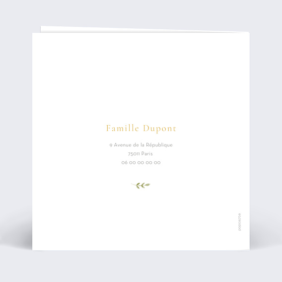 Faire-part Naissance Brindilles Fleuries