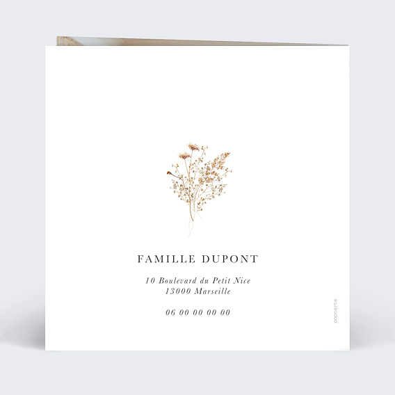 Faire-part Naissance Lettrine sauvage