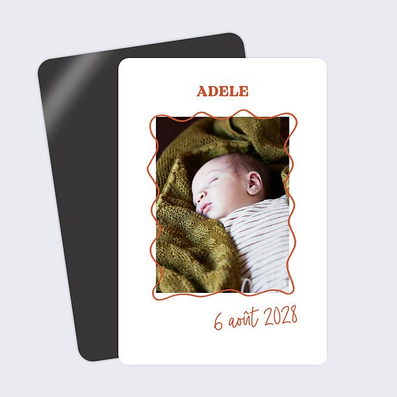 Faire part naissance Wavy imparfait