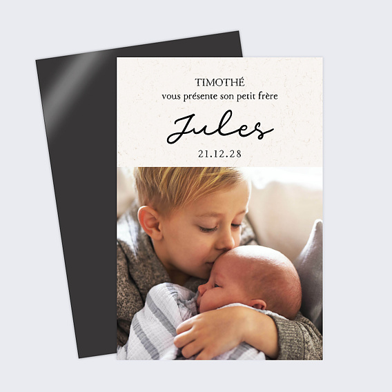 Faire part naissance Mon petit frère