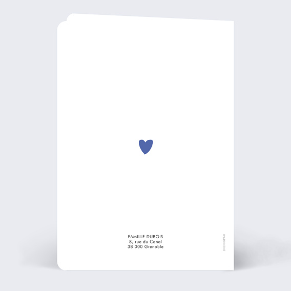 Faire part naissance Formes Colorées Verso