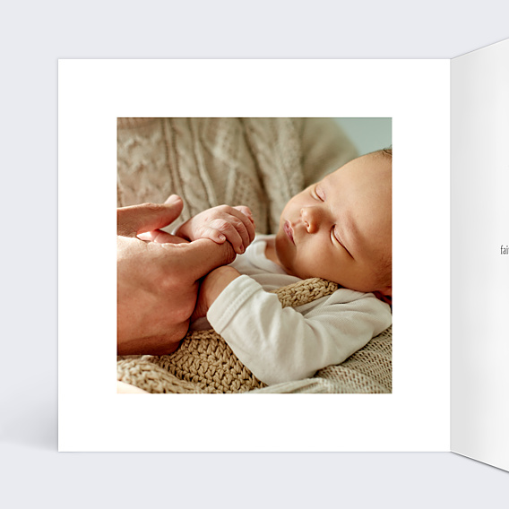Faire-part Naissance Coeur Bucolique