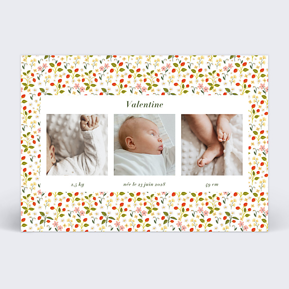 Faire part naissance Liberty Été