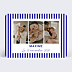 Faire-part Naissance Douce rayure bleue