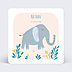 Faire-part Naissance Eléphant Original
