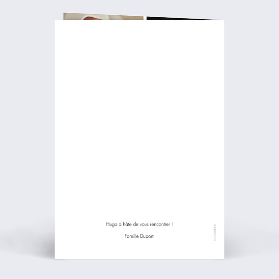 Faire part naissance Multi photo Original Marron Verso