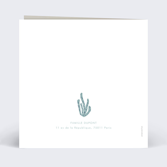 Faire part naissance Petite Loutre Verso