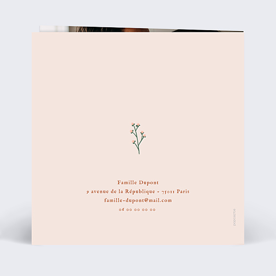 Faire-part Naissance Couronne de Fleurs II
