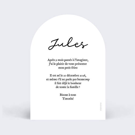 Faire-part Naissance Mon petit frère