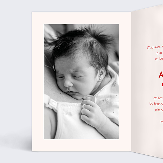 Faire-part Naissance Coeurs