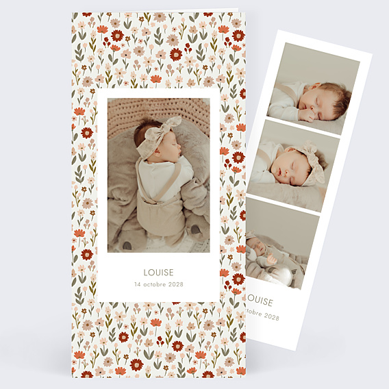 Faire part naissance Liberty Automne