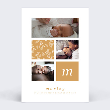 Faire-part Naissance Caramel Doux