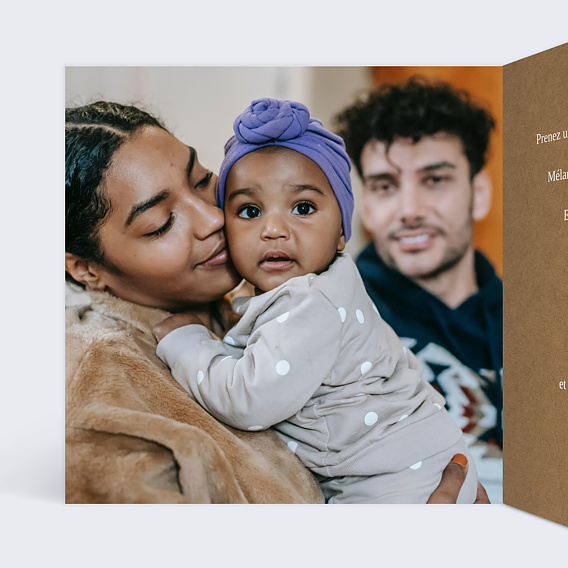 Faire part naissance Célébration Intérieur Gauche