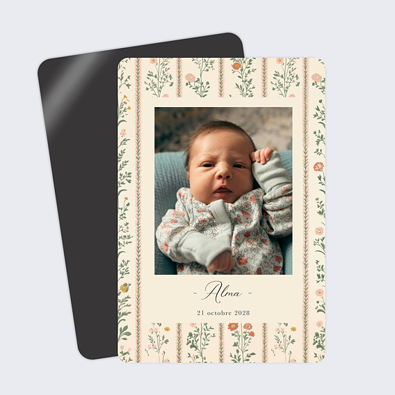 Faire part naissance Tapisserie d'antan