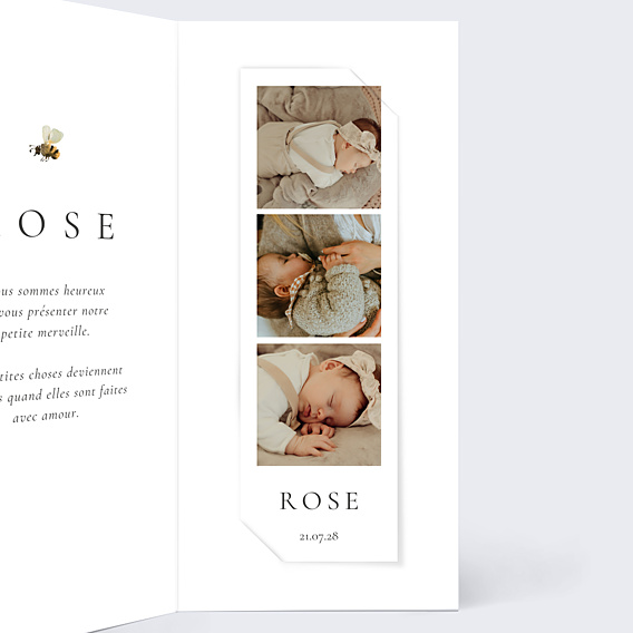 Faire-part Naissance Bouquet Tendre