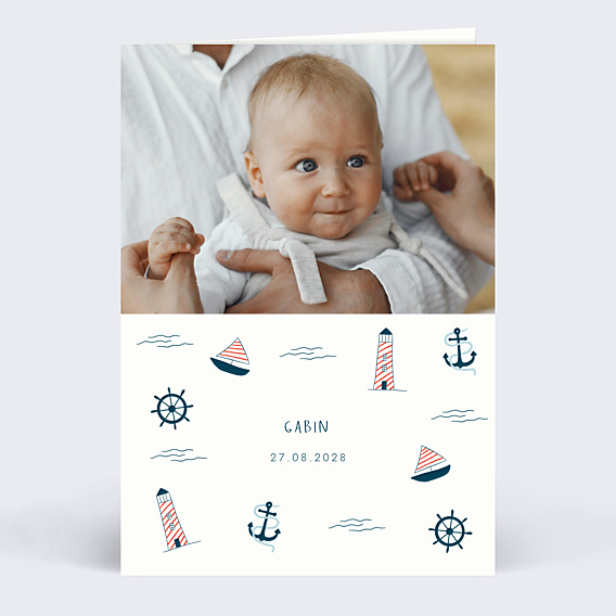 Faire-part Naissance Motif Marin