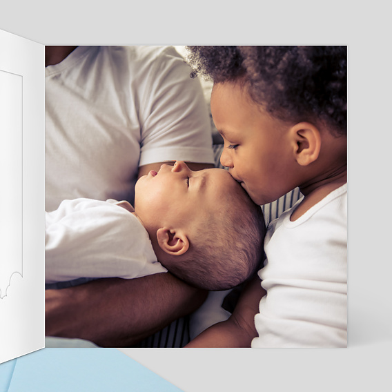 Faire part naissance Découpe C'est un Garçon Intérieur Droit