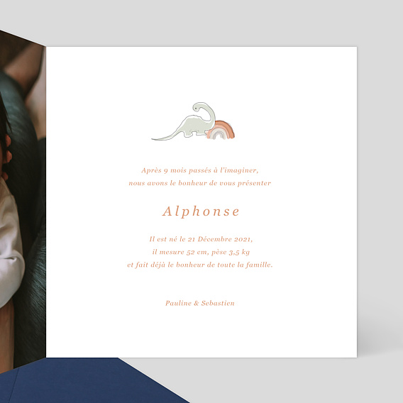 Faire part naissance Home Sweet Home Intérieur Droit