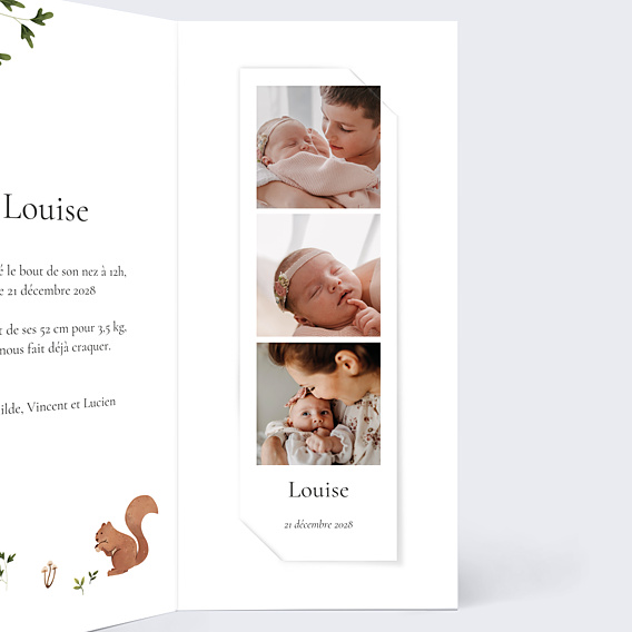 Faire-part Naissance Forêt Enchantée