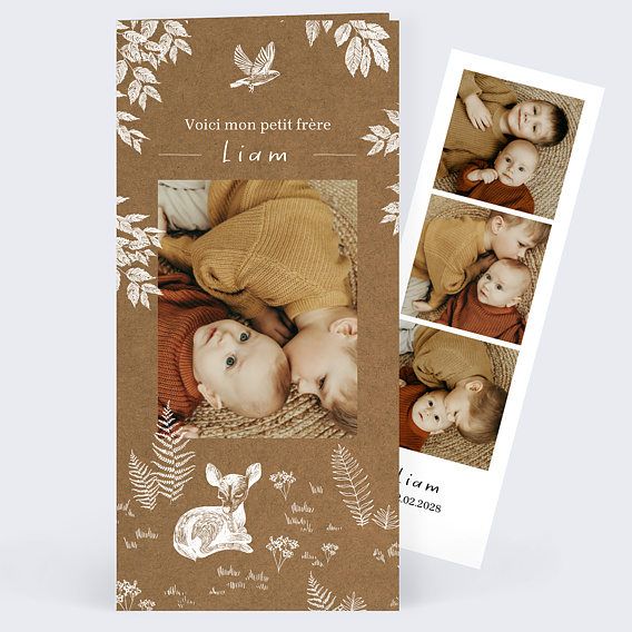 Faire part naissance Crayon Bébé