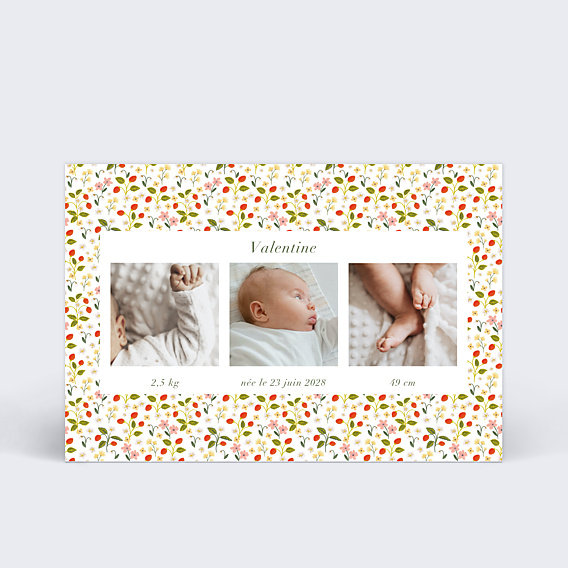 Faire-part Naissance Liberty Été