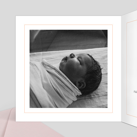 Faire part naissance Petite Crevette Intérieur Gauche