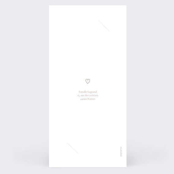 Faire part naissance Multiphoto Élégant Verso