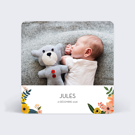 Faire part naissance Bouquet Printanier