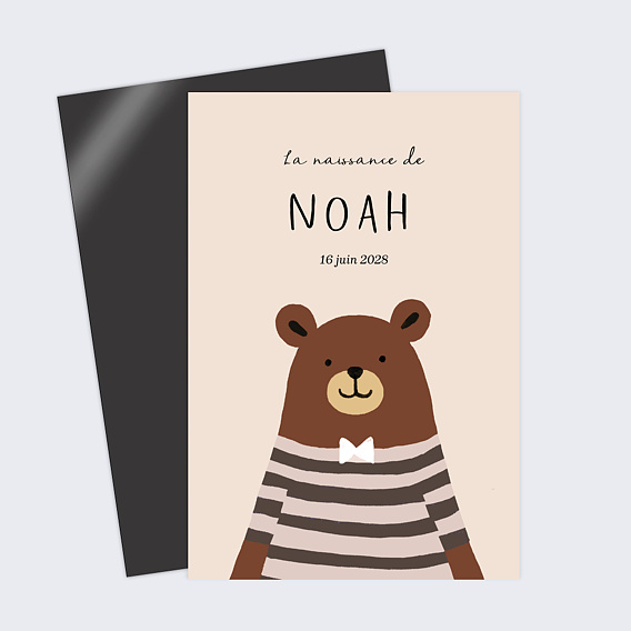 Faire part naissance Ours original