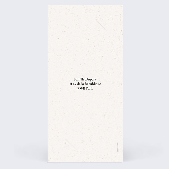 Faire part naissance Bouquet Sauvage Verso