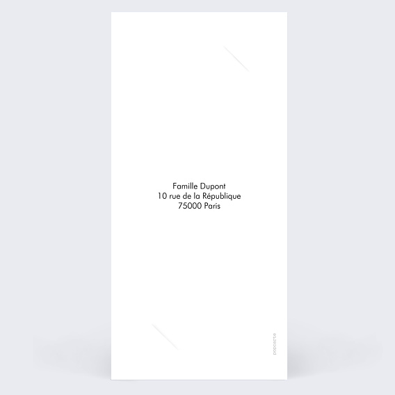 Faire part naissance Colis Reçu Verso