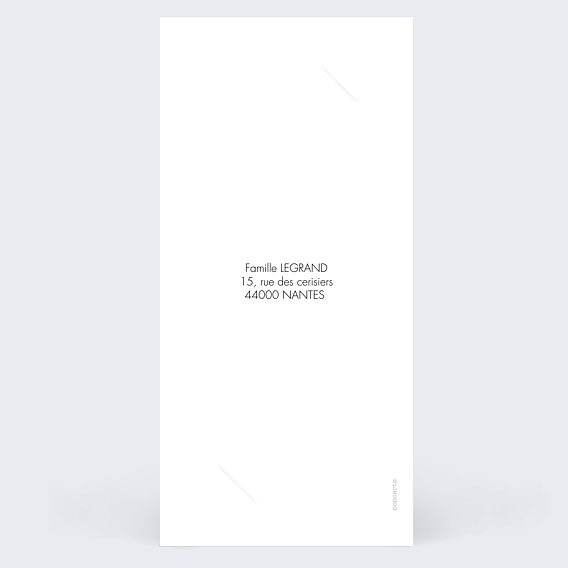 Faire part naissance Effet Photo Verso