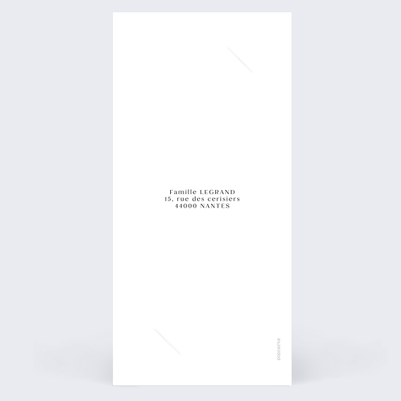 Faire part naissance Triptyque Moderne Verso