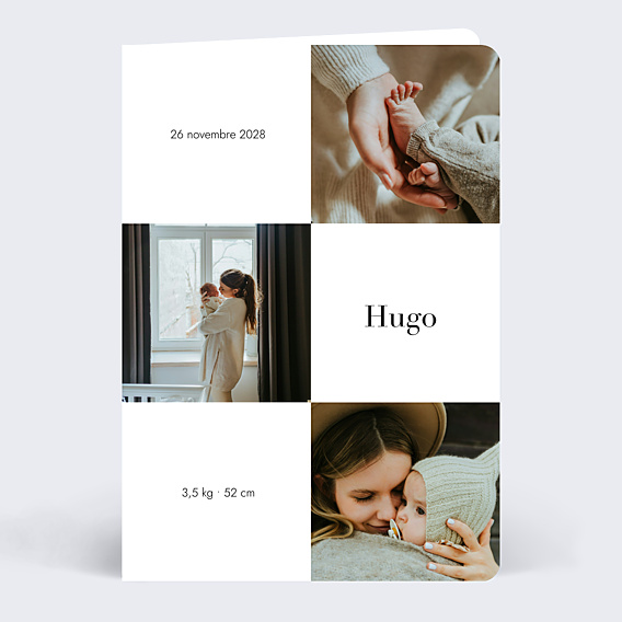 Faire part naissance Multi photo Original 2