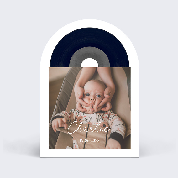 Faire part naissance Vinyl