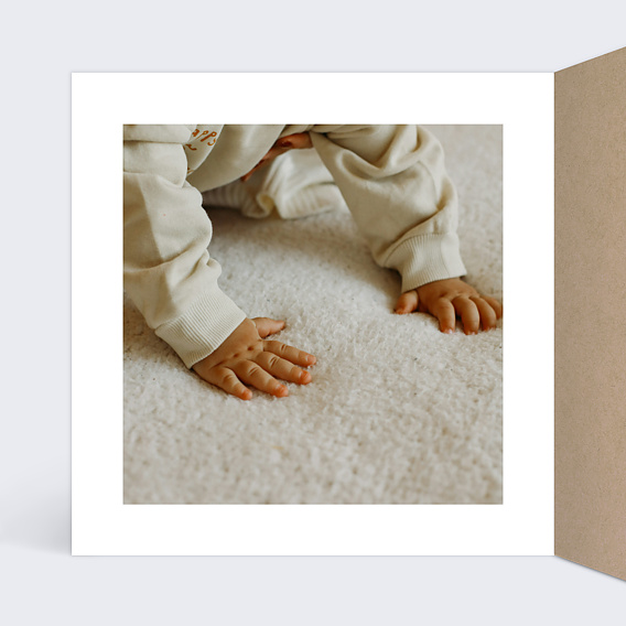 Faire part naissance Tampon Intérieur Gauche