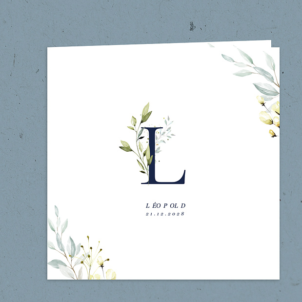 Faire-part Naissance Lettrine