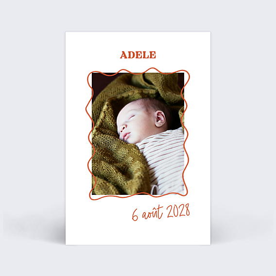 Faire part naissance Wavy imparfait