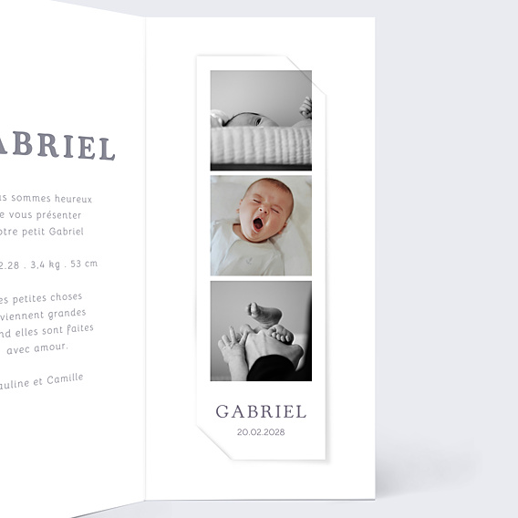 Faire-part Naissance Pleine Page