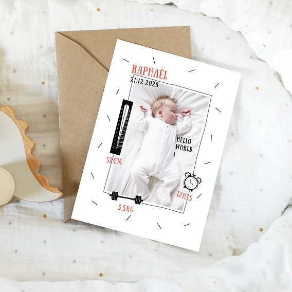 Faire part naissance Pictos Confettis Après 4