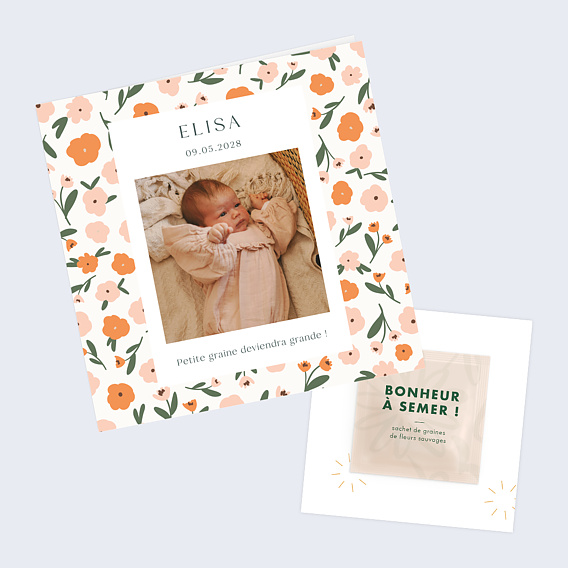 Faire part naissance Petite Graine Après 1