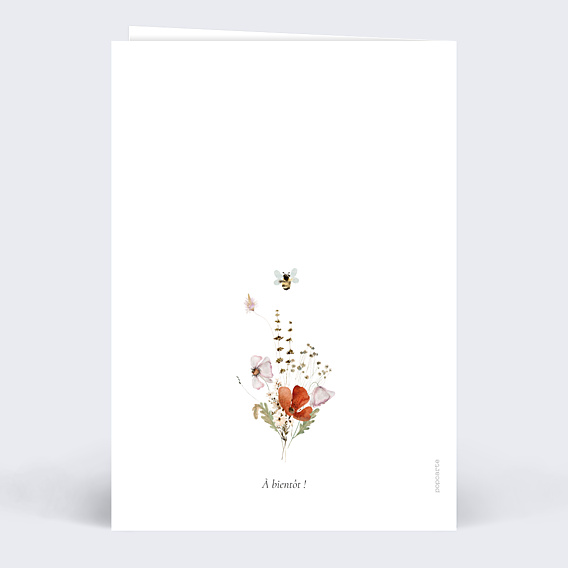Faire-part Naissance Fleurs champs