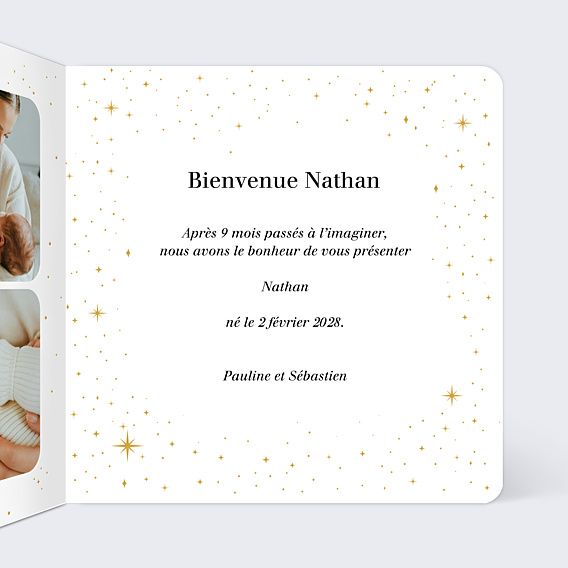Faire-part Naissance Bébé Etoile