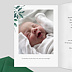 Faire part naissance Mélange de feuilles  Intérieur Gauche
