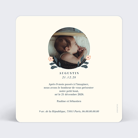 Faire-part Naissance Petite Cigogne
