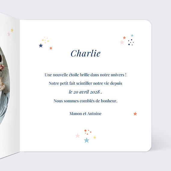 Faire-part Naissance Petites Etoiles