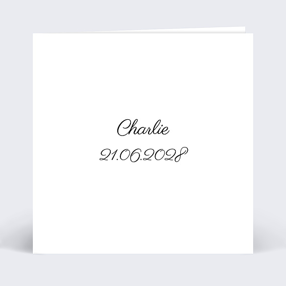 Faire part naissance Dorure Couronnée Recto