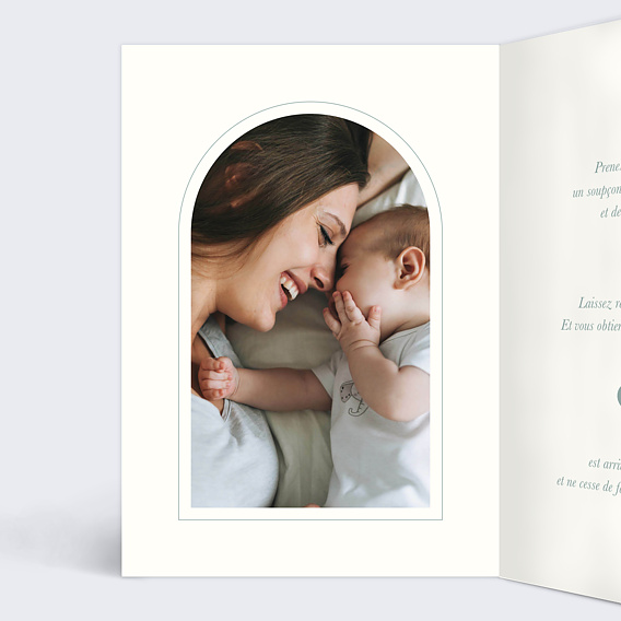 Faire part naissance Certificat Illustrations Intérieur Gauche