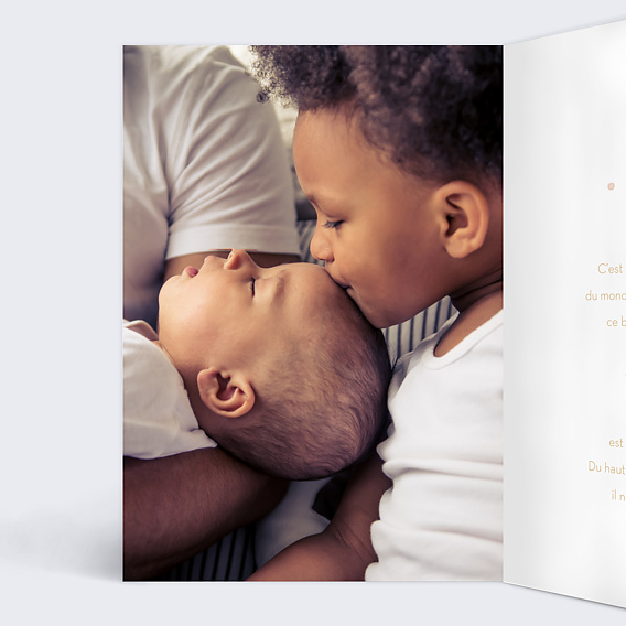 Faire part naissance Famille Ours Intérieur Gauche